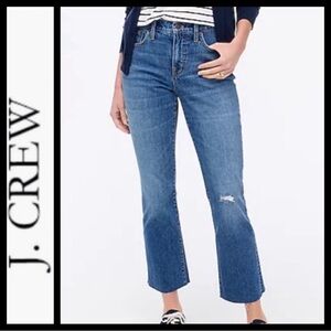 J. Crew Mid-Rise Flare Crop Jeans
